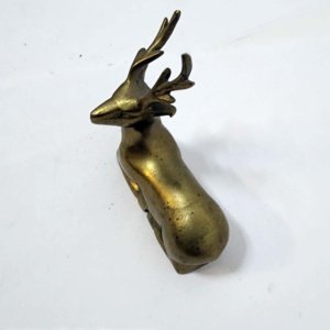 Small Brass Figurine of a Stag - Image 5