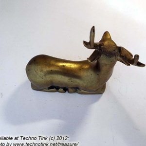 Small Brass Figurine of a Stag - Image 7