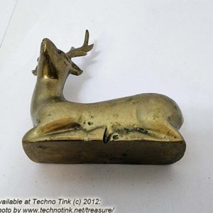 Small Brass Figurine of a Stag - Image 9