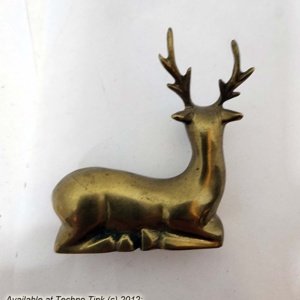 Small Brass Figurine of a Stag - Image 10