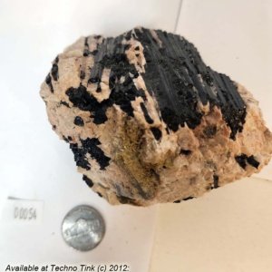 Black Tourmaline Crystals, Medium in feldspar and quartz base #0054 -- 4" x 3" x 3" - Image 2