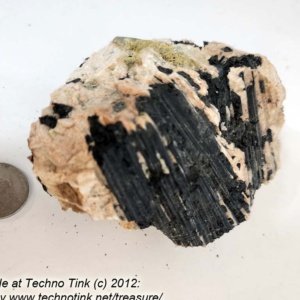 Black Tourmaline Crystals, Medium in feldspar and quartz base #0054 -- 4" x 3" x 3" - Image 3