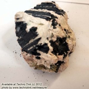Black Tourmaline Crystals, Medium in feldspar and quartz base #0054 -- 4" x 3" x 3" - Image 7