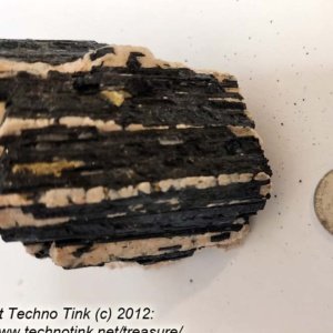 Black Tourmaline Crystals, Medium in feldspar and quartz base #0058 -- 3.5" x 3" x 3" - Image 3