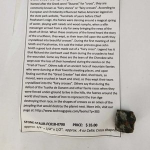 Staurolite Celtic cross (FC018) - small approximately .75x.75x.5 - Image 2