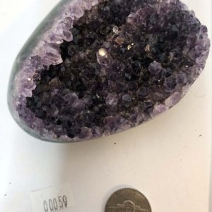 Amethyst Geode fragment with polished underneath 4"x3.25"x1.5" - Image 2