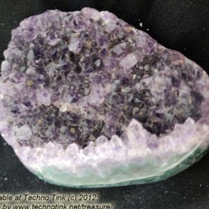 Amethyst Geode fragment with polished underneath 4"x3.25"x1.5" - Image 10