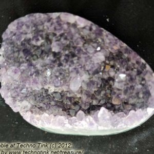 Amethyst Geode fragment with polished underneath 4"x3.25"x1.5" - Image 11