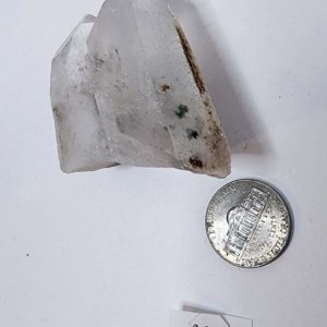 Quartz Crystal LG027 - Large Double Point Cluster  approx 2.5x1.5x1 - Image 3