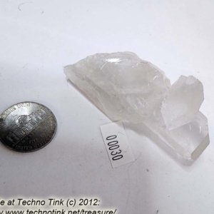 Quartz Crystal LG030 - Large Double Point Cluster  3x1.5x1 - Image 2