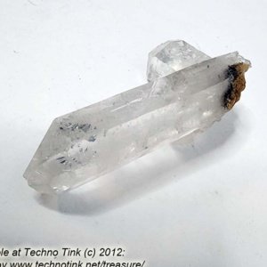 Quartz Crystal LG033 - Small-Medium Double Point Cluster 3x1.5x.75 - Image 5