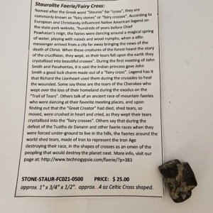 Staurolite Celtic cross - medium approximately 1x.75x.5 inches FC021 - Image 3