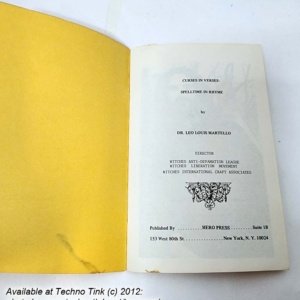 Curses in Verses by Dr Leo Louis Martello -paperback zine book 1971 - Image 8