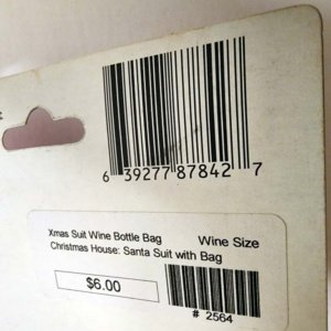 Xmas Santa Wine Bottle Bag with Hat - Image 7