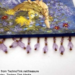 Painted Dream Flower Fairy wood painting sign - Image 3
