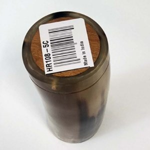 Medium amber and brown streaked Horn Mead Drinking Cup 5x3x2.5 - Image 6