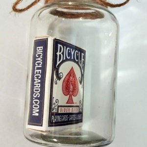 Mini Blue Bicycle Card Deck in Bottle approx 5x3x3 - Image 4
