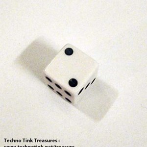 Die 1 White Economy w/ Black Spots 19mm - Image 3
