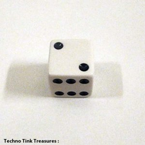 Die 1 White Economy w/ Black Spots 19mm - Image 4