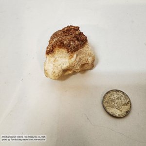 Pecos valley diamond quart cluster in Gypsum matrix 2x1.5x1 - Image 2