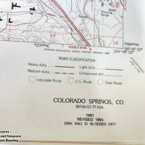 USGS Topographic Map Colorado Springs CO - 1961 revised 1994 - Image 4