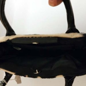 Cow print faux fur handbag (used) - Image 6