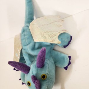 Light blue baby dragon hand puppet - Image 3