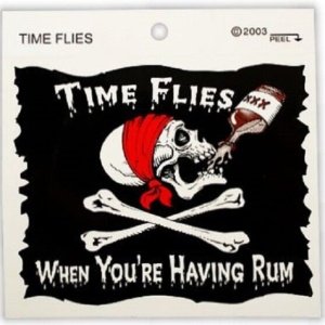 Time Flies When You're Having Rum Sticker - Image 4