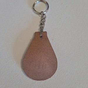 Leather Keychain with twisted metal loop: Celtic Circle or Thors hammer - Image 4