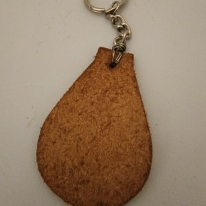 Leather Keychain with twisted metal loop: Celtic Circle or Thors hammer - Image 11