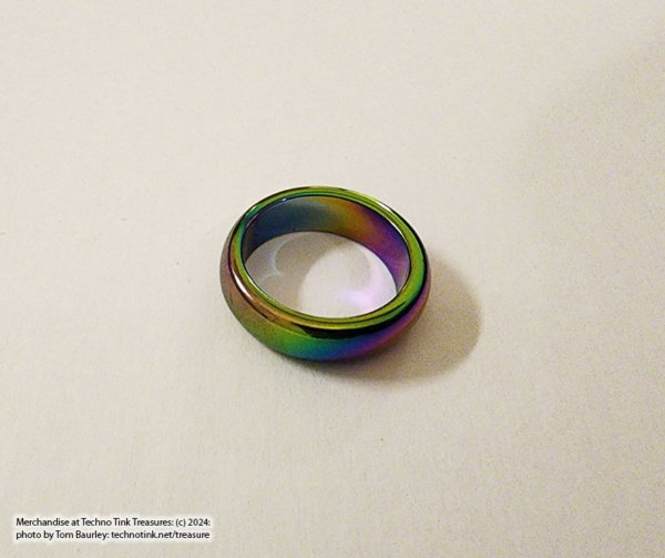 Rainbow Metallic Hematite Ring - Image 3