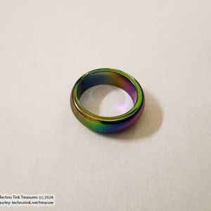 Rainbow Metallic Hematite Ring - Image 4