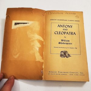 William Shakespeare Antony And Cleopatra | Intro by O.H. Rudzik, Notes by Lucy M Fitzpatrick Used Paperback 1966 - Image 5