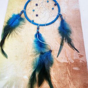 Dreamcatcher - Medium, Blue-Green-White - Image 3