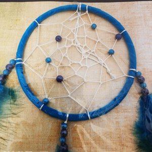 Dreamcatcher - Medium, Blue-Green-White - Image 4