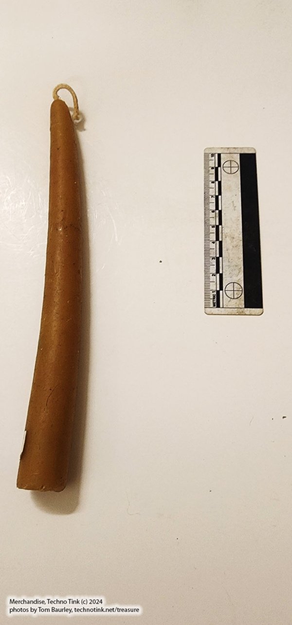 Taper/Candlestick: Beeswax, Natural.  hand-made - single or pair candlestick: 8-9" - Image 5