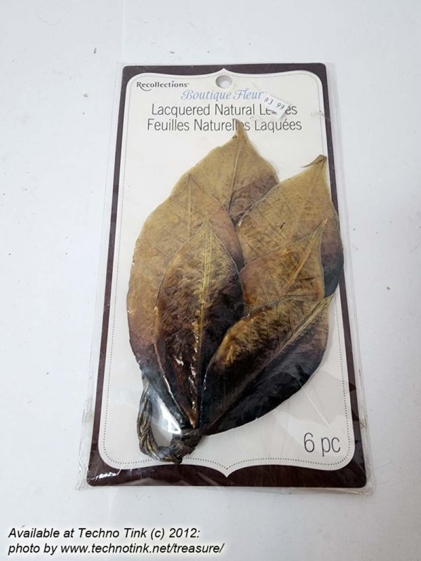 RECOLLECTIONS Boutique Fleur Lacquered Natural Gold Leaves Embellishments 6pcs - Image 7