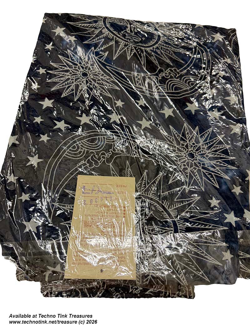 Pants, Harem - Celestial Star & Moon Print Rayon Button Cuff Harem Pants L/XL - Image 6