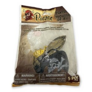 44910D - Pirate Playset: Eyepatch, Earring, Dagger, Necklace - Kids Costume NEW