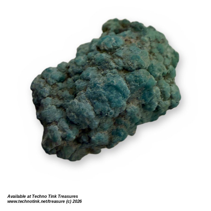 Raw Turquoise Nugget Rough Blue Stone Specimen in Gem Display Box with Card - Image 2