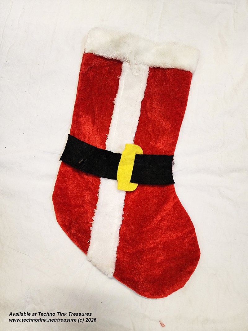 Christmas Stocking - Santa Suit Xmas Suit Felt Stocking - Image 2