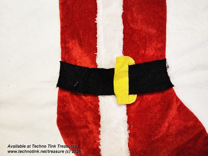Christmas Stocking - Santa Suit Xmas Suit Felt Stocking - Image 3