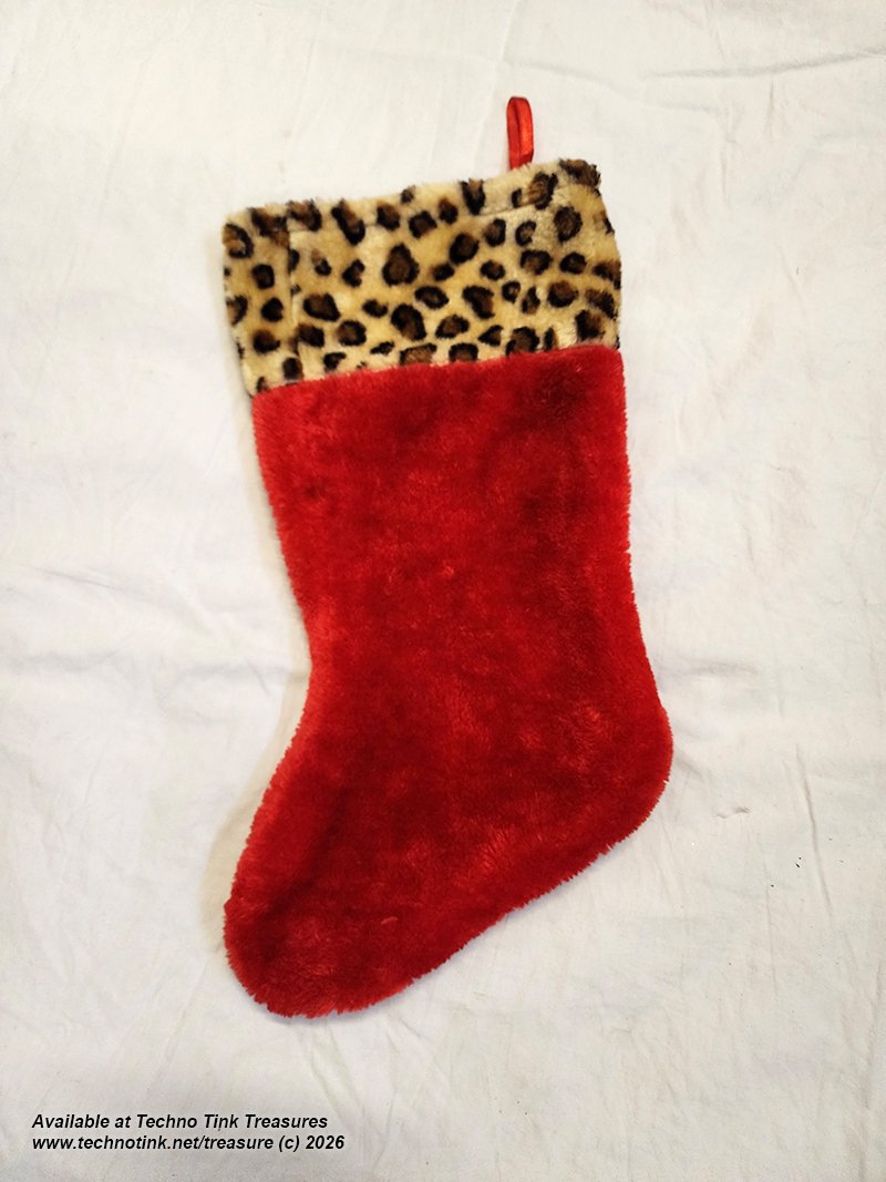 Christmas Stocking - leopard-print cuff Xmas Stocking - Image 2