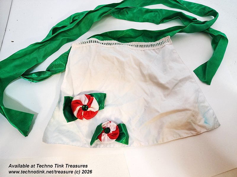 Apron - Peppermint Elf Green White Used - Image 2