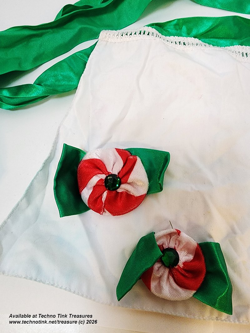 Apron - Peppermint Elf Green White Used - Image 3