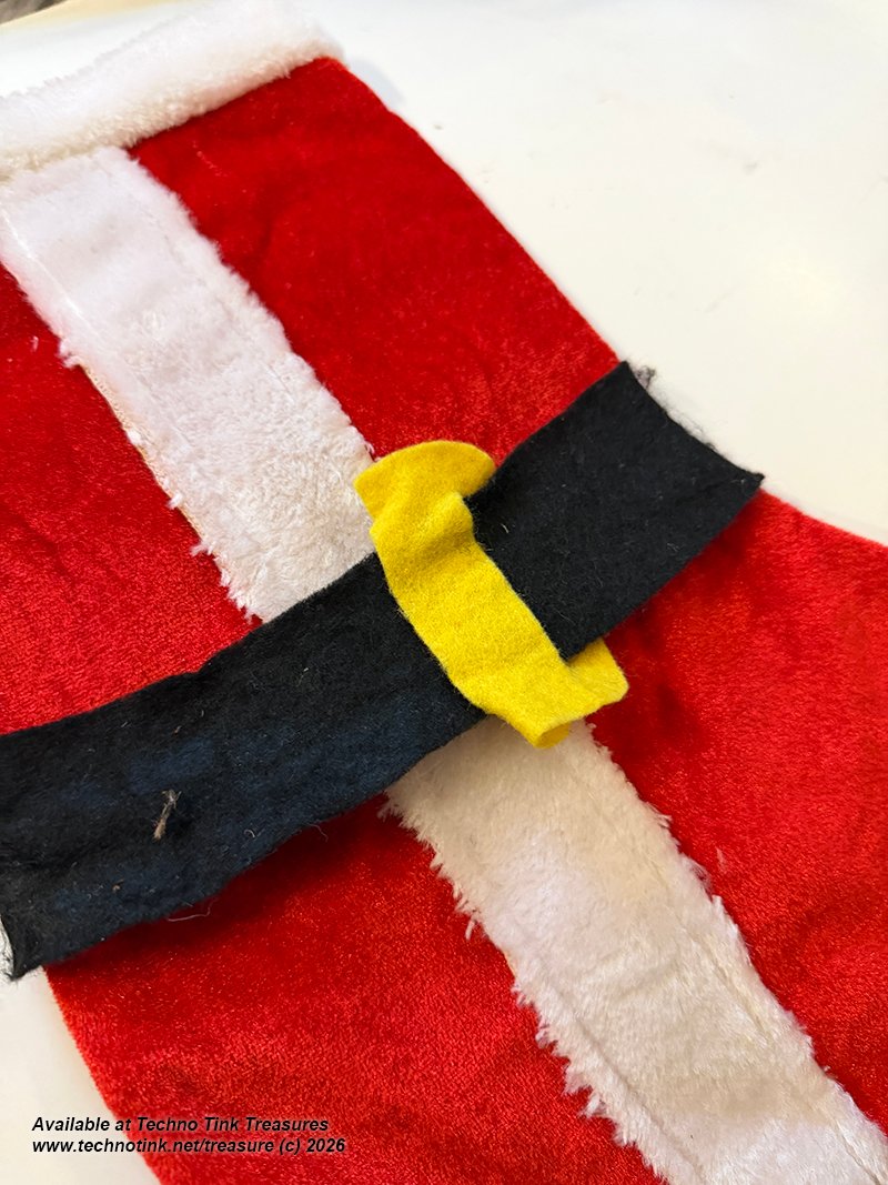 Christmas Stocking - Santa Suit Xmas Suit Felt Stocking - Image 7
