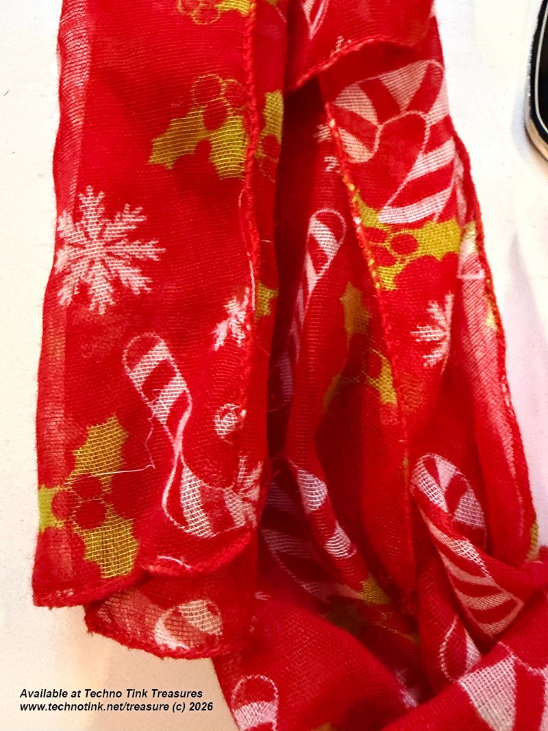 Xmas Red/White Candy Cane Scarf - Image 7