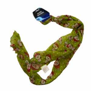 Xmas Red/White/Green Snowman Scarf