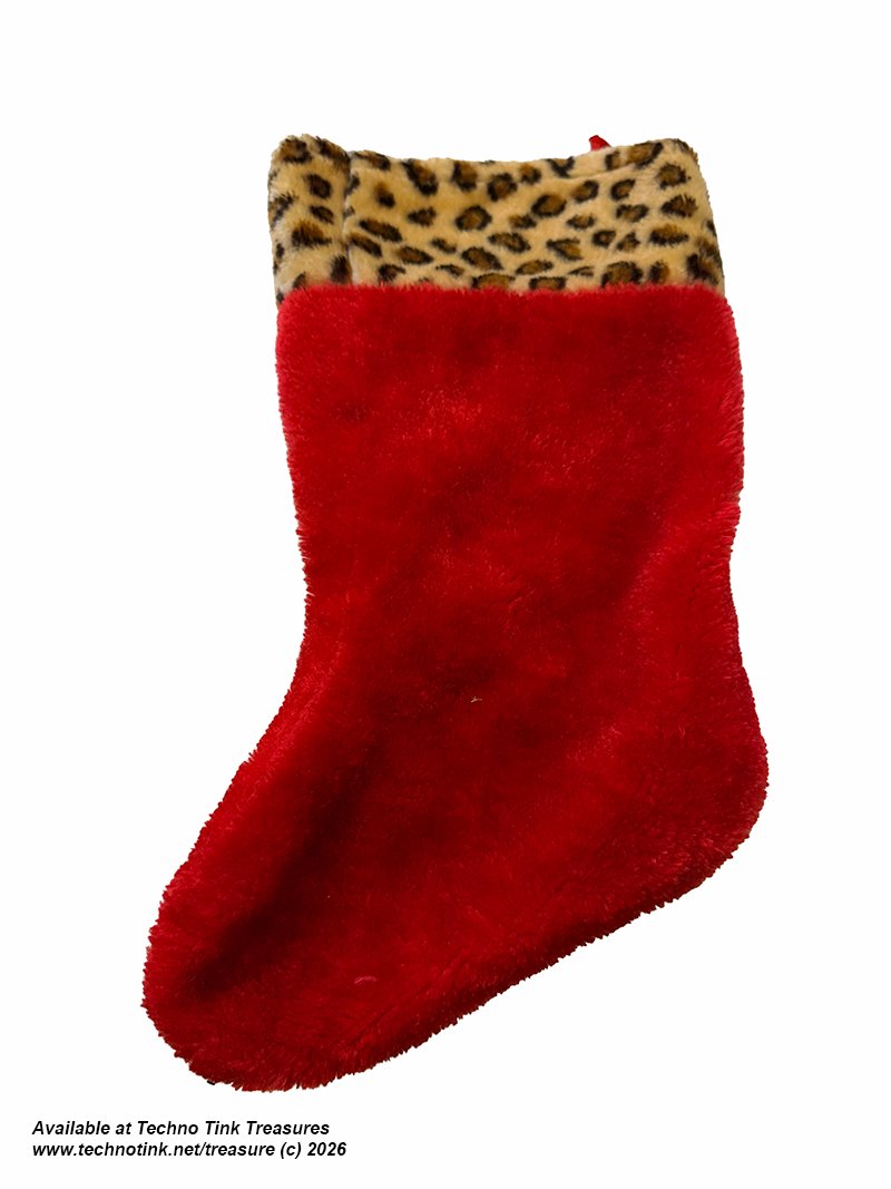 Christmas Stocking - leopard-print cuff Xmas Stocking - Image 6
