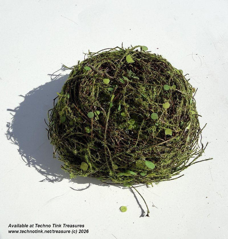 Artificial Moss n Ivy Medium display Birds Nest 7x7x2 - Image 3
